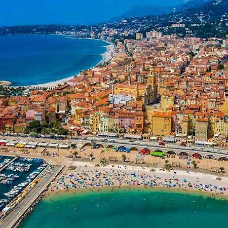 Studio avec jardin - garage - 500m des plages Menton Exteriör bild