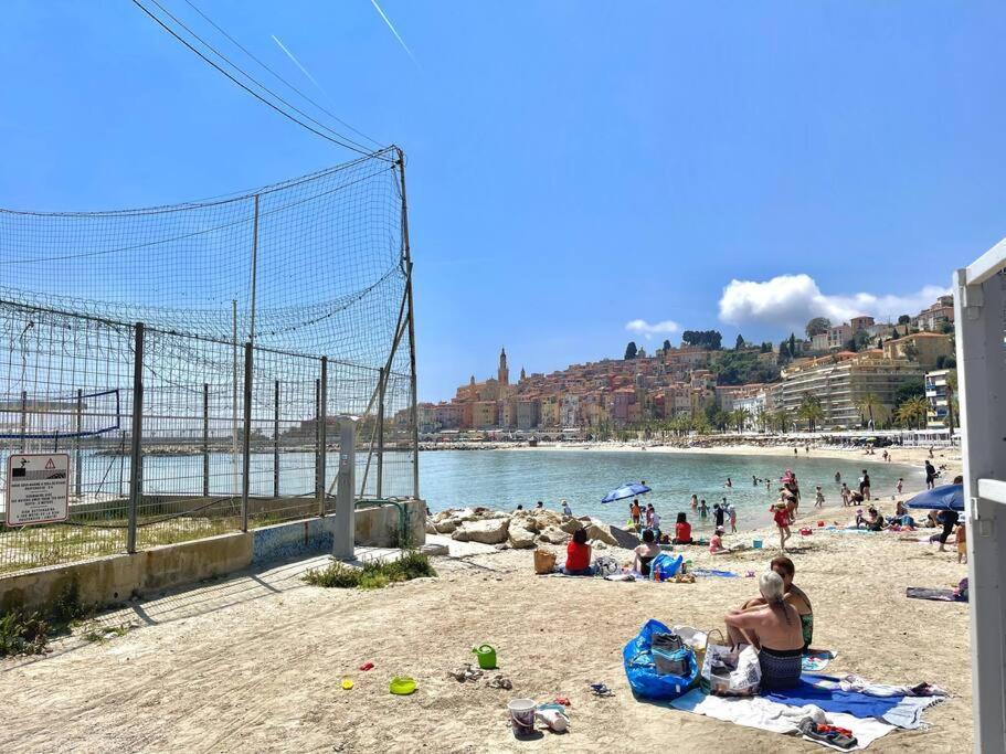 Studio avec jardin - garage - 500m des plages Menton Exteriör bild
