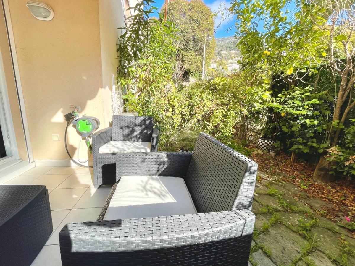 Studio avec jardin - garage - 500m des plages Menton Exteriör bild